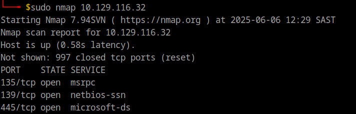 nmap scan output