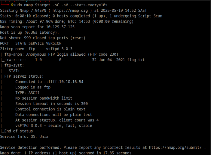 nmap scan output